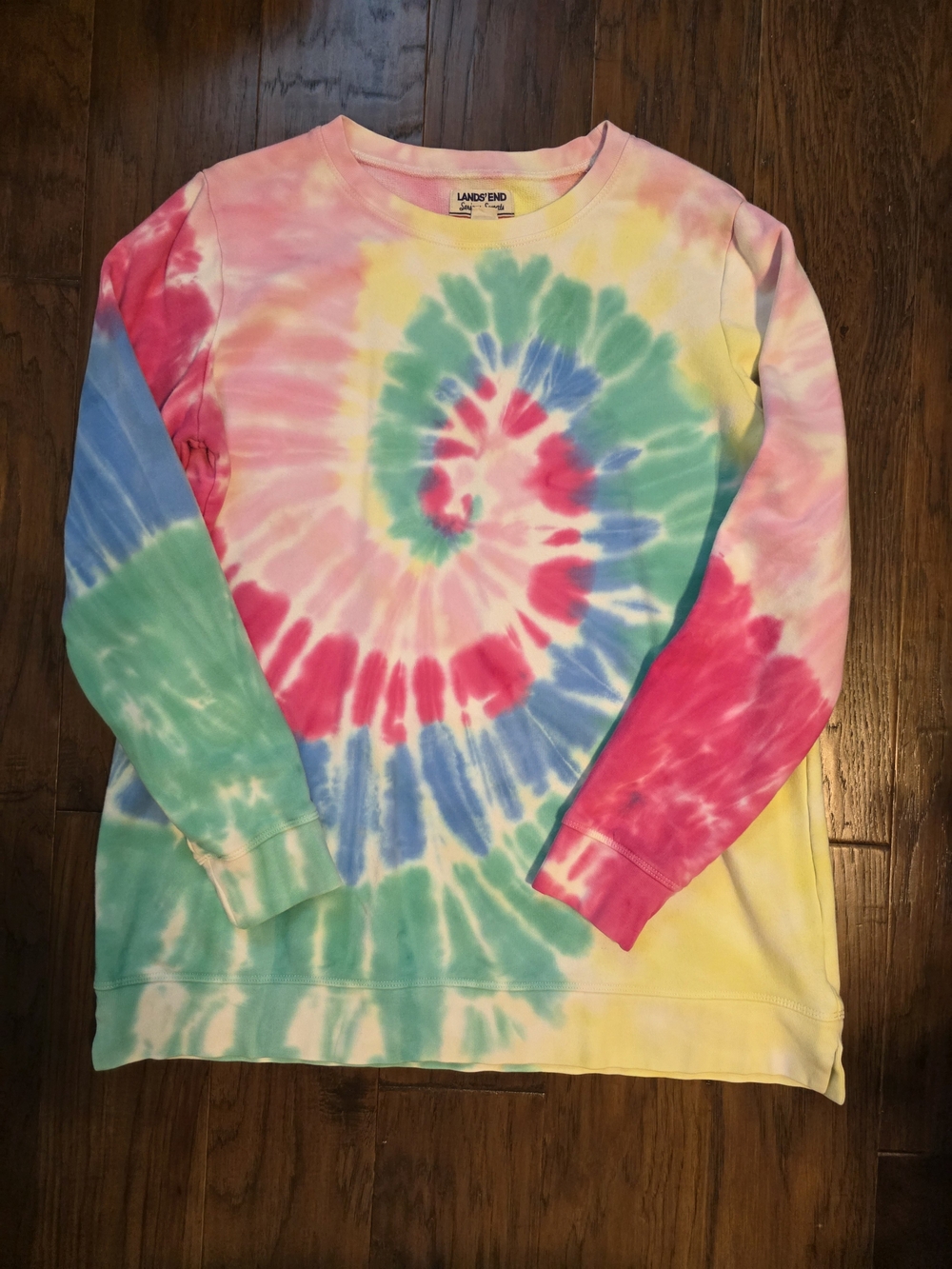 Lands' End Serious Sweats. Women's Tie-Dye  Sweatshirt. Size M.